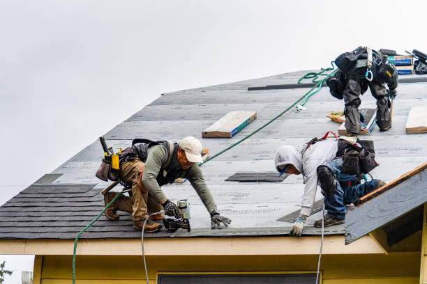 Professional Roofing technician working in Russellville, IN
